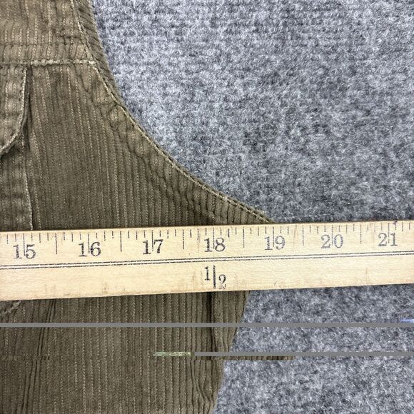 Dress Womens Size M Green Plaid Corduroy Cottagecore Academia - Picture 11 of 13